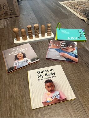 Lovevery Emotions Book Set with Wooden Dolls (The Observer Kit)